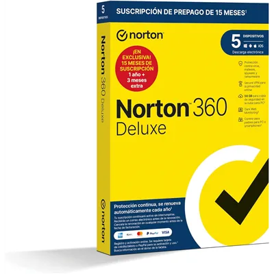 Norton 360 Deluxe 2024 | 5 Dispositivos + 50GB Nube