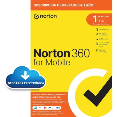 Norton 360 Mobile | 1 Dispositivo Android/iOS | 1 año |