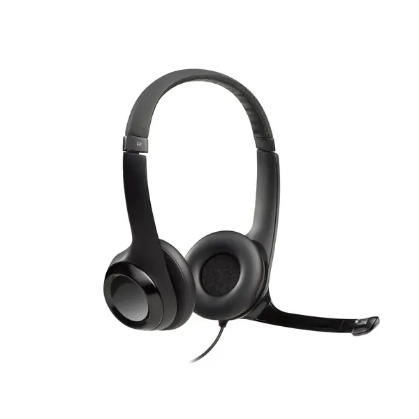 Logitech H390 Auriculares con Micrófono para PC, USB Negros