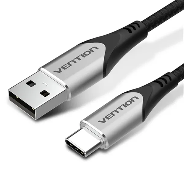 Cable USB 2.0 Tipo-C Vention CODHG/ USB Macho - USB Tipo-C Macho/ Hasta 60W/ 480Mbps/ 1.5m/ Gris