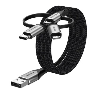 Cable USB 2.0 Tipo-C Vention CQJHF/ USB Macho/ USB Tipo-C Macho