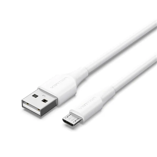 Cable USB 2.0 Vention CTIWG/ USB Macho - MicroUSB Macho/ Hasta 60W/ 480Mbps/ 1.5m/ Blanco