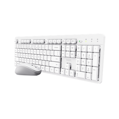 Trust 25467 Ody II Pack teclado y ratón Blanco inalámbricos y