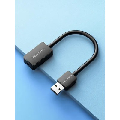 Tarjeta de Sonido Vention CDZB0/ USB Macho - 1x Jack 3.5 Hembra