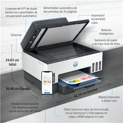 HP Smart Tank Impresora multifunción 7306