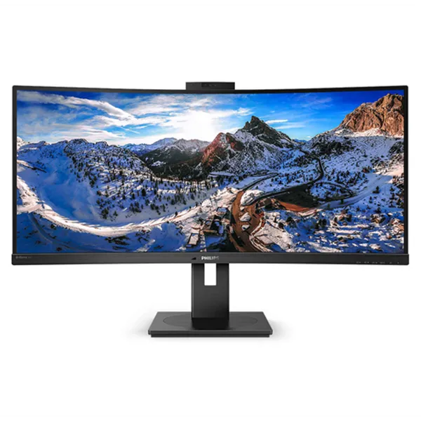 Monitor Profesional Ultrapanorámico Curvo Philips 346P1CRH 34'/ WQHD/ Webcam/ Multimedia/ Regulable en altura/ Negro