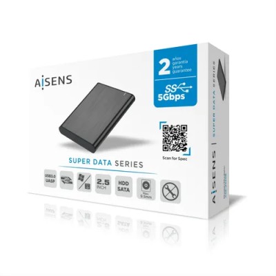 Aisens ASE-2525B Caja Externa para Disco Duro de 2.5' de 9.5mm