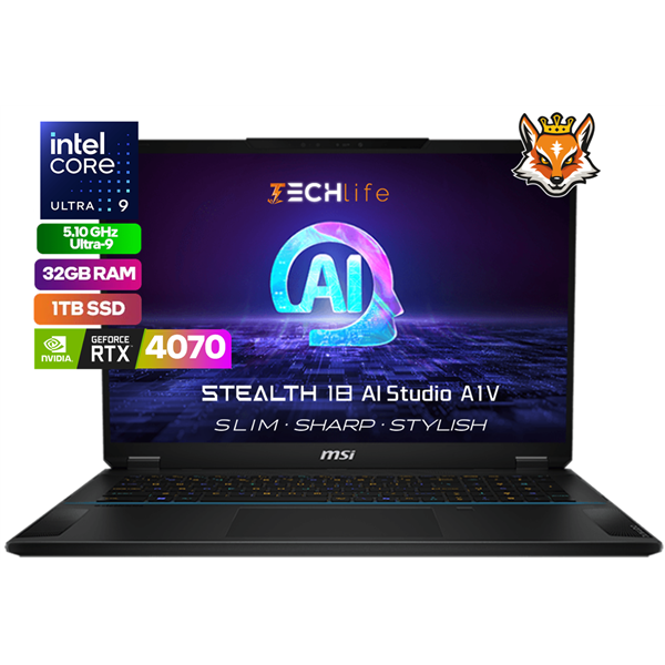 MSI Stealth 18 AI Studio A1VGG-007ES Intel Core Ultra 9-185H 32GB 1TB SSD RTX4070 18" W11