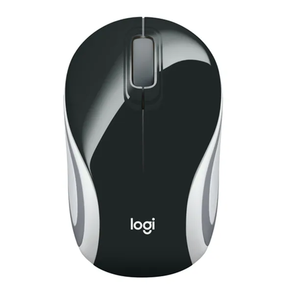 Logitech M187 Negro/Blanco - Ratón inalámbrico ultraportátil 1000 DPI, Óptico