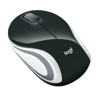 Logitech M187 Negro/Blanco - Ratón inalámbrico ultraportátil