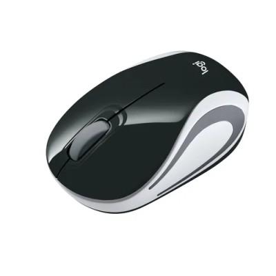 Logitech M187 Negro/Blanco - Ratón inalámbrico ultraportátil