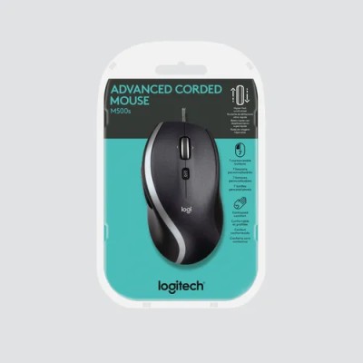 Logitech M500S Ratón cable USB, 7 botones, Hasta 4000 DPI Negro