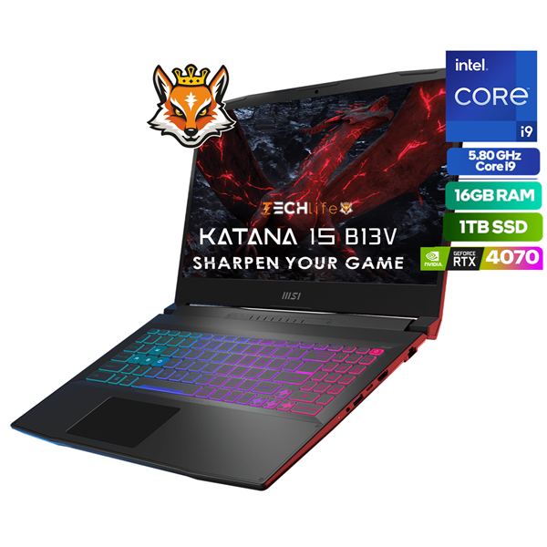 MSI Katana 15 B13VGK-1405XES Intel Core i9-13900H 16GB 1TB SSD RTX4070 8GB 15.6" FreeDOS