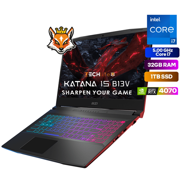 MSI Katana 15 B13VGK-1407XES Intel Core i7-13620H 32GB 1TB SSD RTX4070 8GB 15.6" FreeDOS