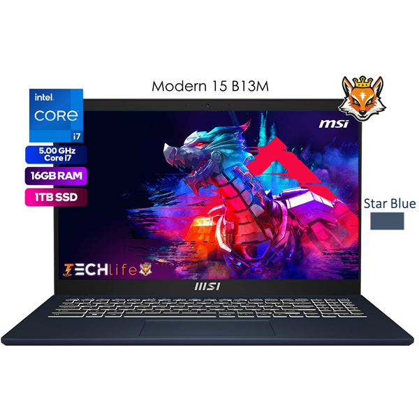 MSI Modern 15-251XES Intel Core i7-1355u 16GB 1TB SSD 15.6" W11