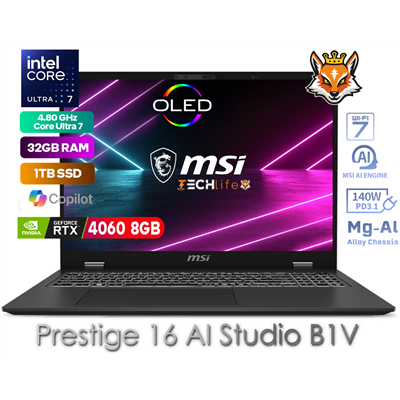 MSI Prestige 16 AI Studio B1VFG-081ES Intel Core Ultra 7-155H