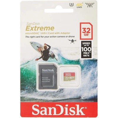 Tarjeta de Memoria SanDisk Extreme 32GB microSD HC UHS-I con