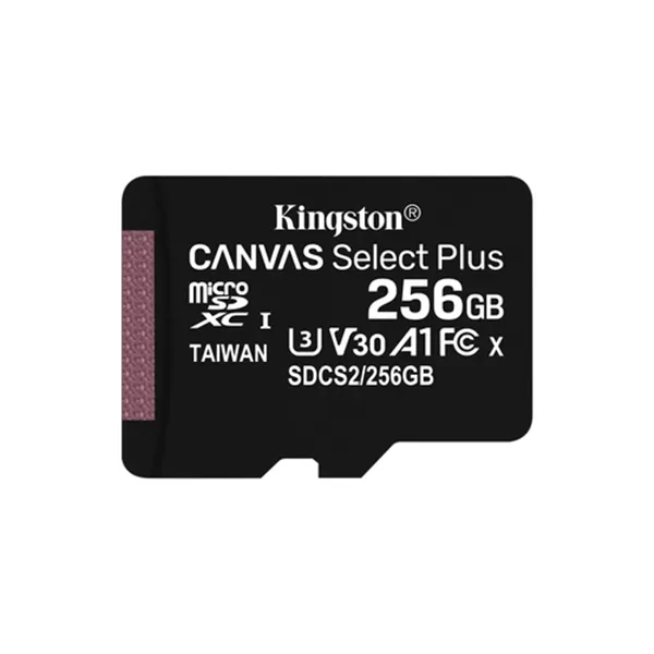 Kingston CANVAS Select Plus 256GB microSD XC/ Clase 10/ 100MBs