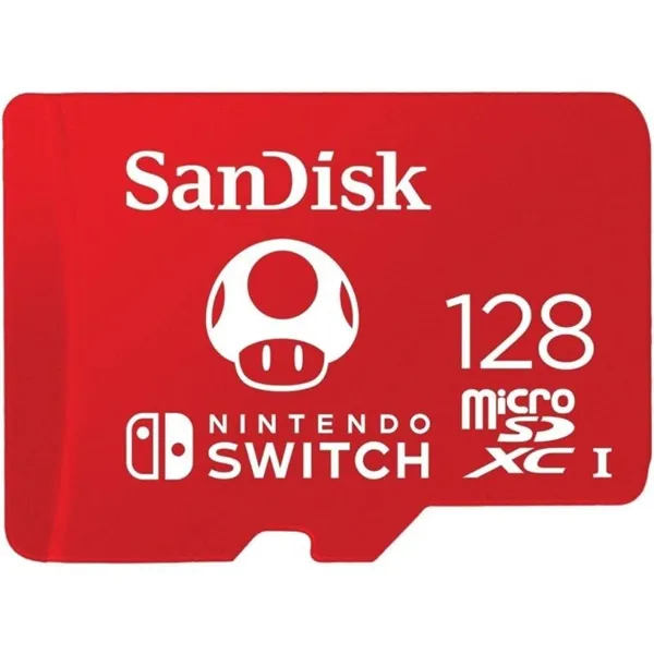 Tarjeta de Memoria SanDisk Nintendo Switch 128GB microSD XC UHS-I/ Clase 10/ 100MBs