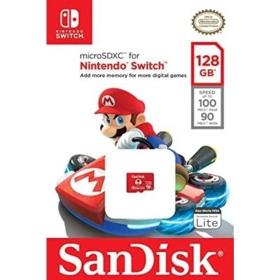 Tarjeta de Memoria SanDisk Nintendo Switch 128GB microSD XC