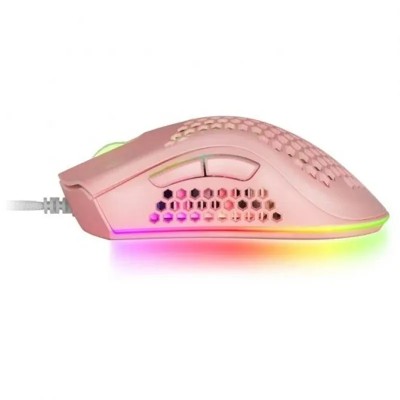 Mas gaming ratón mmex 32000dpi 75g rgb pink