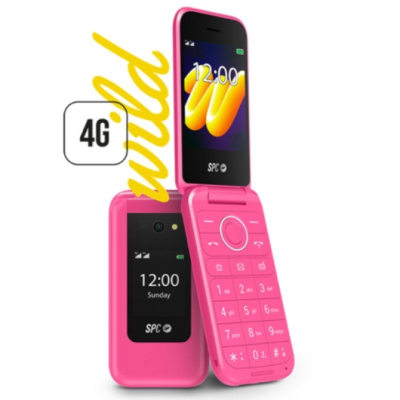 SPC 2325n Móvil Senior con tapa, Teclas grandes, SOS, 4G Rosa