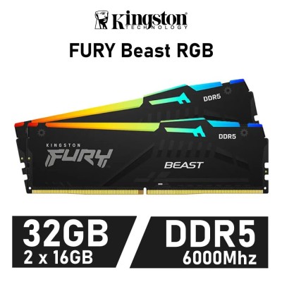 Kingston Fury Beast RGB KIT 32GB DDR5 6000MHz CL36 1.35v