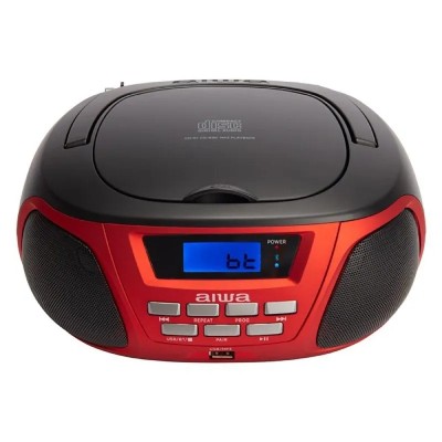 Radio CD Aiwa BBTU-300RD/ 5W/ Rojo