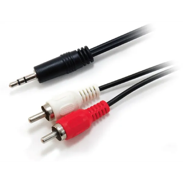 Cable Audio Mini Jack 3.5mm Macho A 2 Rca Macho 2.5m