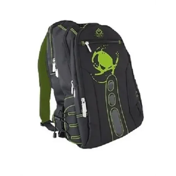 Mochila Gaming Keep Out Bk7 Para Portatiles 15,6" Con Multiples Bolsillos Color Negro Y Verde