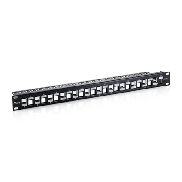 Patch Panel Vacio Cat.6 A 24 Puertos Keystone Apantallado