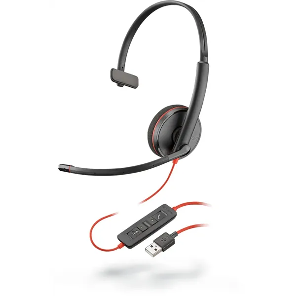 Auriculares Plantronics Blackwire C3210/ con Micrófono/ USB/ Negros