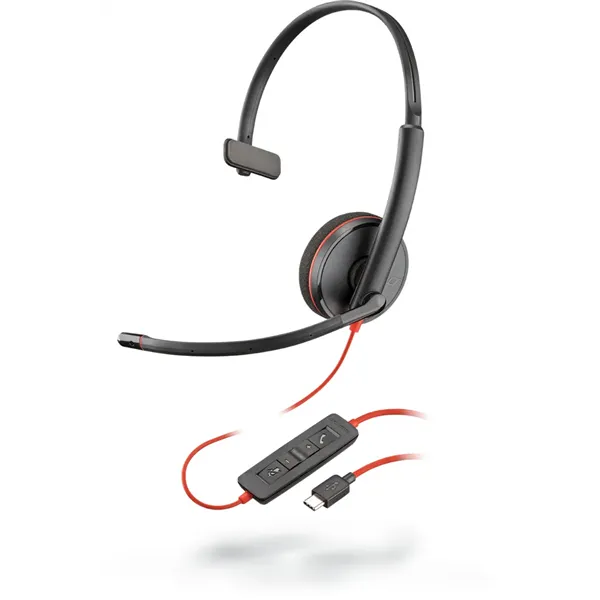 Auriculares Plantronics Blackwire C3215/ con Micrófono/ Jack 3.5/ USB/ Negros