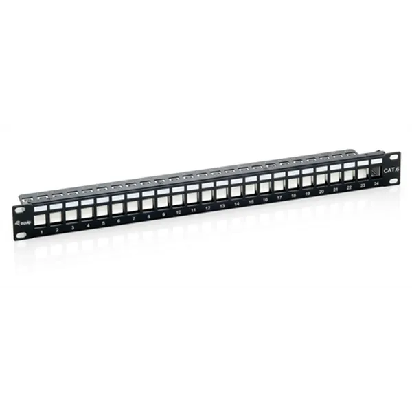 Patch Panel Vacio Cat.6 Apantallado 24 Puertos Keystone 1u