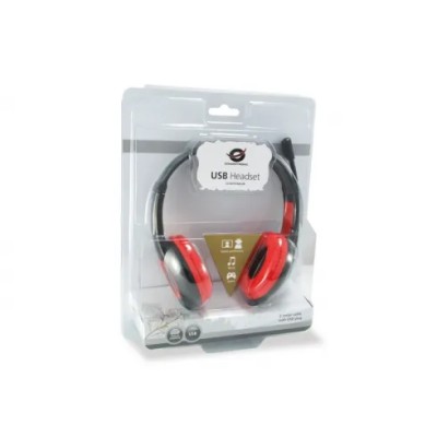 Headset Conceptronic Chatstar2u2r Usb Microfono Flexible