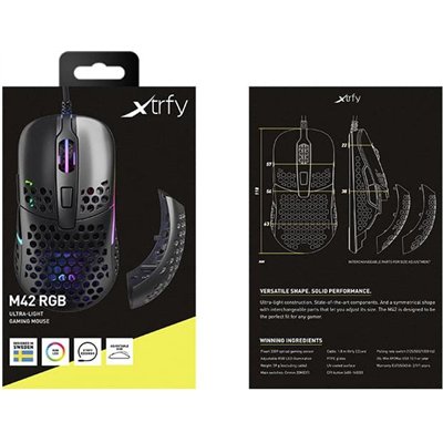 Cherry Xtrfy M42 RGB laterales Negro 6 Botones Mecánicos, 16000