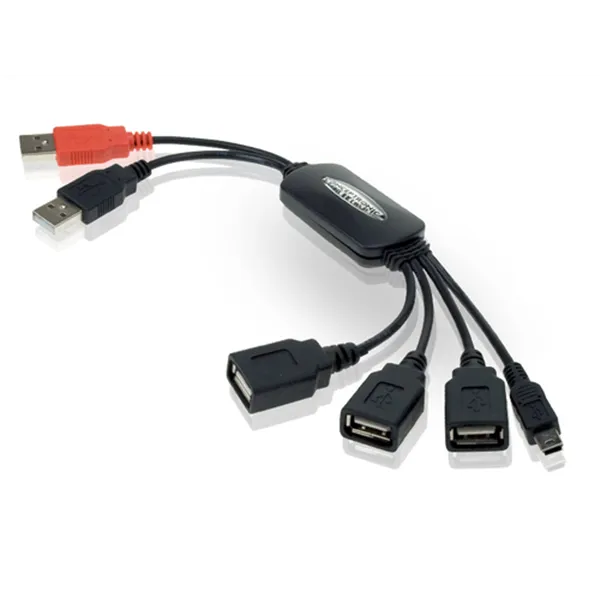 Hub Usb 2.0 Conceptronic 3 Puertos Usb + 1 Mini Usb Y Usb-a De Alimentacion