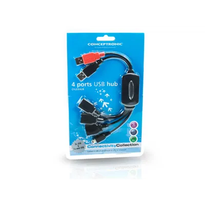 Hub Usb 2.0 Conceptronic 3 Puertos Usb + 1 Mini Usb Y Usb-a De