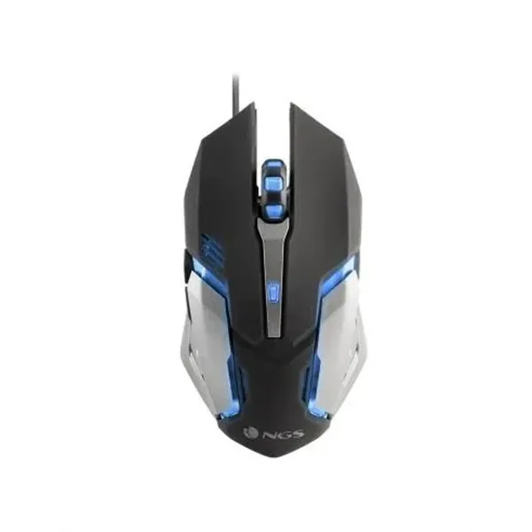 Mouse Ngs Gaming Rgb Gmx-100 800/1200/1600/2400dpi Efectos Luminosos 7 Colores Usb Color Plata