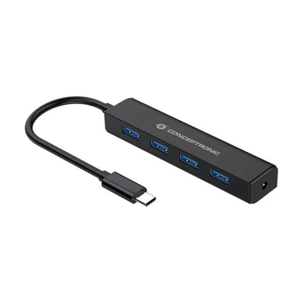 Hub Usb Conceptronic Usb-c A 4 Puertos Tipo A Usb 3.0