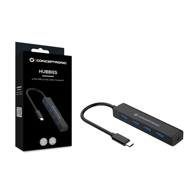 Hub Usb Conceptronic Usb-c A 4 Puertos Tipo A Usb 3.0