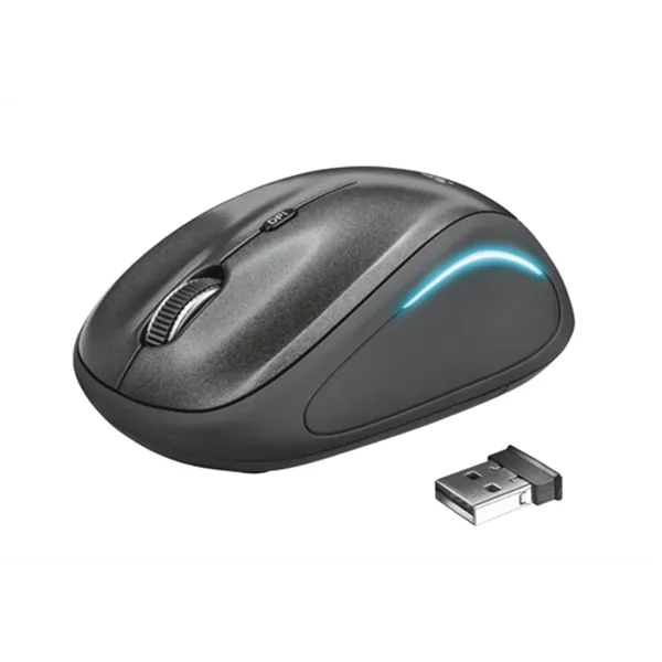 Mouse Trust Wireless Yvi Fx 2.4ghz 800/1600 Dpi Color Negro 22333