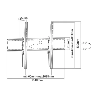 Soporte De Pared Orientable Equip 650322 Para Pantalla De 60"-