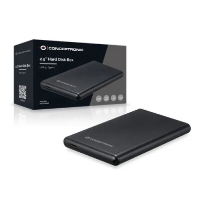 CAJA EXTERNA CONCEPTRONIC HDE02B HD SATA 2.5 USB-C USB 3.1