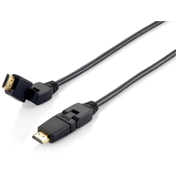 Cable Hdmi Equip Hdmi 2.0 High Speed Con Ethernet 3m Conectores Pivotantes 180º 119363