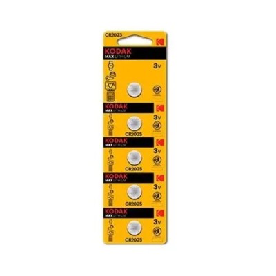 Pila Kodak Boton Litio Cr2025 3v Blister * 5 (ecotasa Incl)