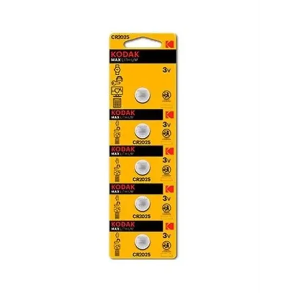 Pila Kodak Boton Litio Cr2025 3v Blister * 5 (ecotasa Incl)