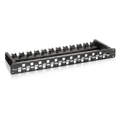 Patch Panel Vacio Cat.6a 24 Puertos Keystone 1u