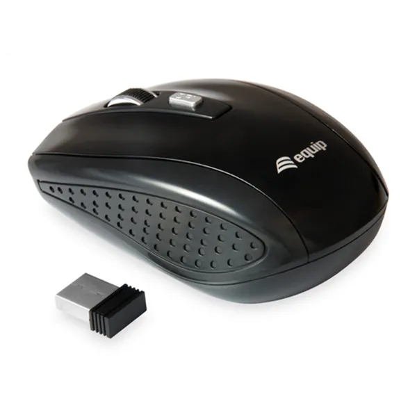 Mouse Equip Wireless Life Optico 2.4ghz 4 Botones Color Negro Dpi 800/1200/1600