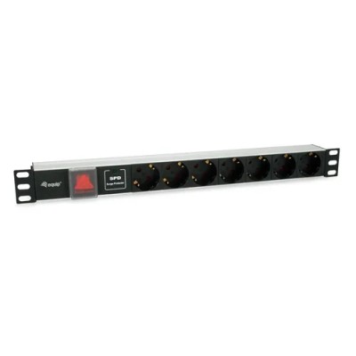 Regleta Alimentacion Rack 19" 1u 7 Tomas Con Interruptor Y